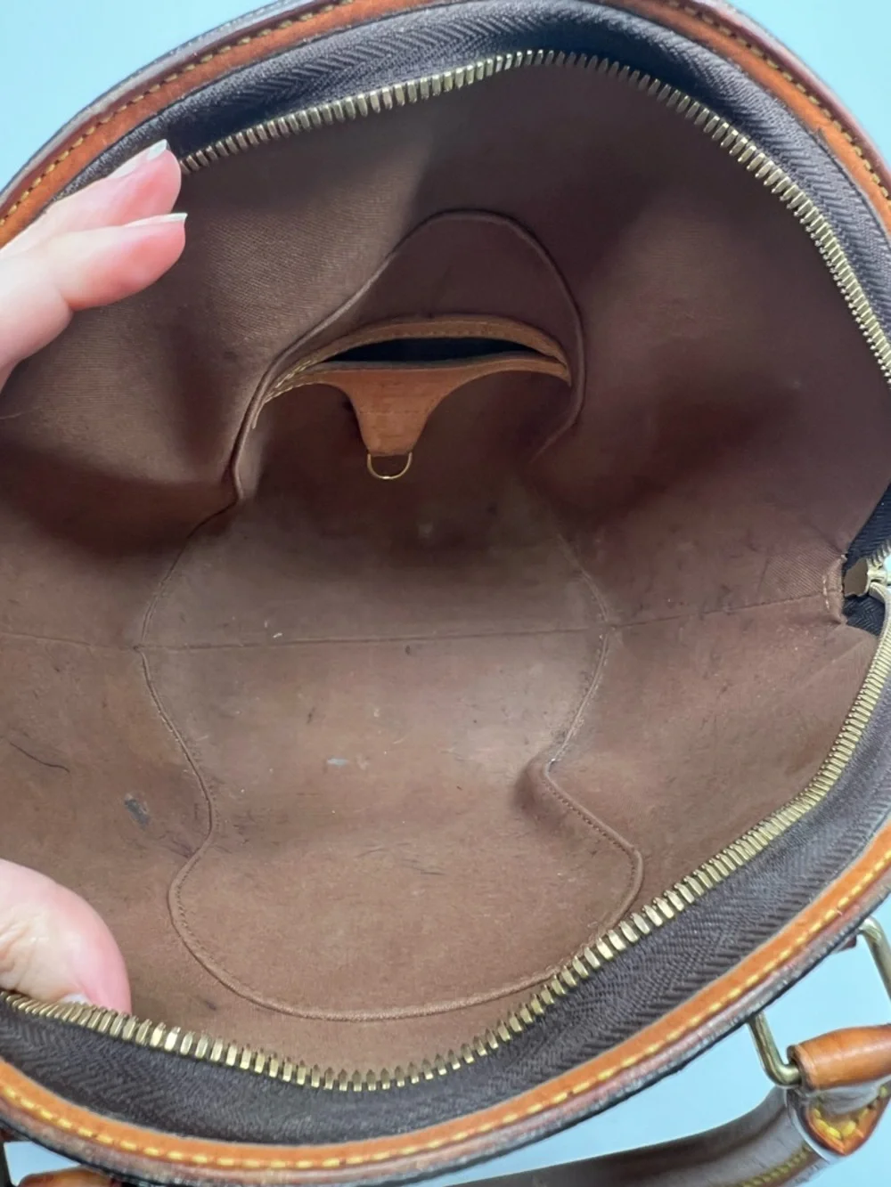 Louis Vuitton Ellipse Satchel PM Brown Leather/Canvas